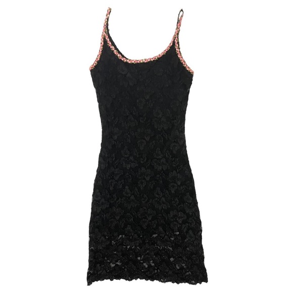 SOLD 90s Vintage Betsey Johnson Luxe Little Black Dress - Picture 3 of 4